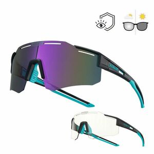 Sportovní sluneční brýle Altalist Legacy 3 tyrkysovo-černá s fialovými skly obraz