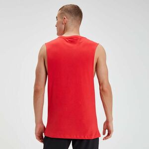 MP pánské tričko bez rukávů s hlubokými průramky – Červené - XS obraz