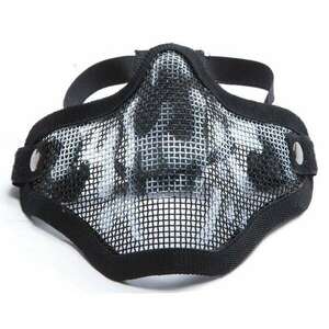 Action Sport Games Airsot ochranná maska ​​STALKER ASG s kovovou spodní částí masky - ČERNÁ/LEBKA obraz