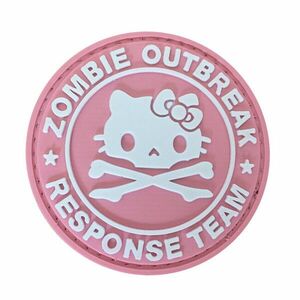 WARAGOD Zombie Outbreak Kitty PVC nášivka, růžová obraz