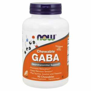 GABA žvýkací tablety s pomerančovou příchutí 90 tab. - NOW Foods obraz