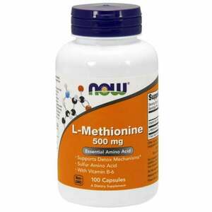 L-Methionin 500 mg 100 kaps. - NOW Foods obraz