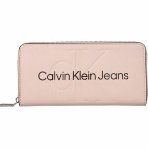 Calvin Klein SCULPTED MONO ZIP AROUND Dámská peněženka, lososová, velikost obraz