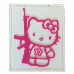 WARAGOD Tactical Kitty with gun PVC nášivka obraz