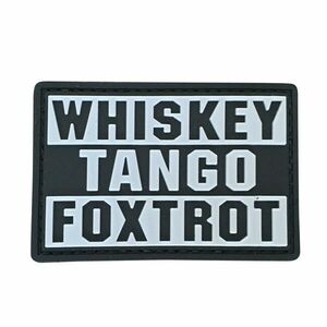 WARAGOD Whiskey Tango PVC nášivka, černo šedá obraz