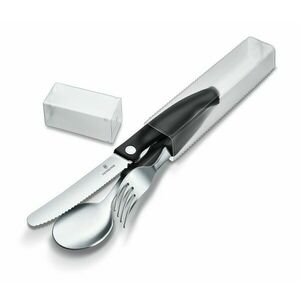 Victorinox Swiss Classic 3-piece cutlery set, black obraz