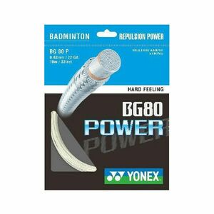 Yonex BG 80 POWER Badmintonový výplet, bílá, velikost obraz