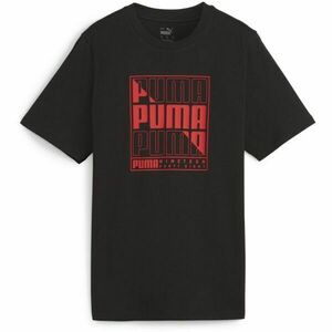 Puma GRAPHIC PUMA BOX TEE Pánské triko, černá, velikost obraz
