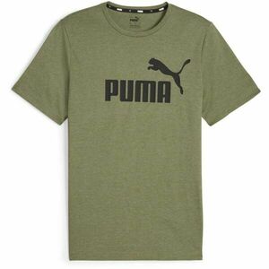 Puma ESSENTIALS HEATHER TEE Pánské sportovní triko, khaki, velikost obraz