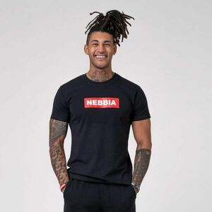 Pánské tričko Basic Black L - NEBBIA obraz