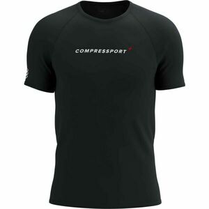 Compressport TRAINING SS LOGO TSHIRT M Pánské tréninkové triko, černá, velikost obraz