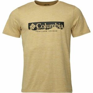 Columbia KWICK HIKE GRAPHIC SS TEE Pánské triko, béžová, velikost obraz