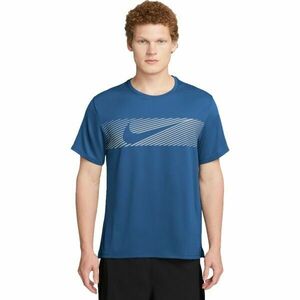 Nike MILER FLASH Pánské běžecké tričko, modrá, velikost obraz