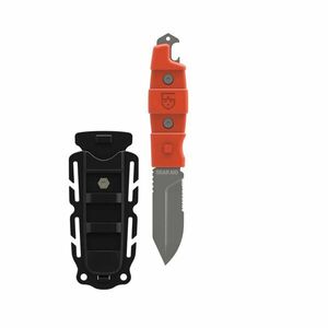 Nůž s pevnou čepelí Buri Utility Gear Aid® – Šedá čepel, Oranžová (Barva: Oranžová, Varianta: Šedá čepel) obraz