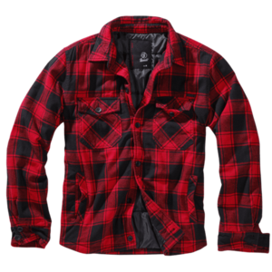 Brandit Lumberjacket bunda, červeno černá - S obraz