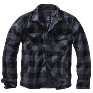 Brandit Lumberjacket bunda, šedo černá - S obraz