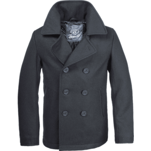 Brandit Pea Coat pánský kabát, černý - S obraz