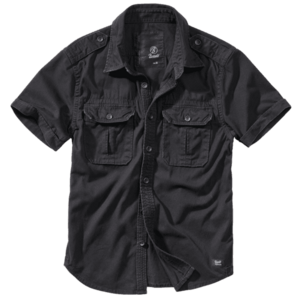 Brandit Vintage pánská košile s krátkým rukávem 1/2, černá - S obraz