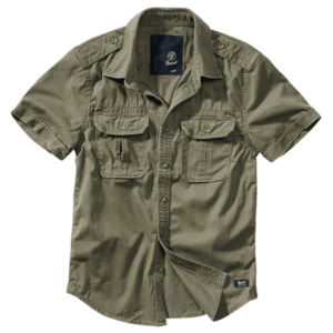 Brandit Vintage pánská košile s krátkým rukávem 1/2, olivová - S obraz