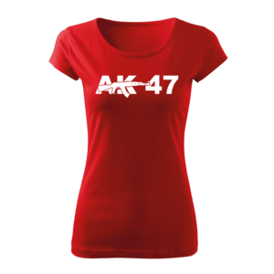 DRAGOWA dámské krátké tričko ak47, červená 150g/m2 - XS obraz