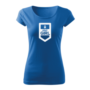 DRAGOWA dámské krátké tričko army girl, modrá 150g/m2 - XS obraz
