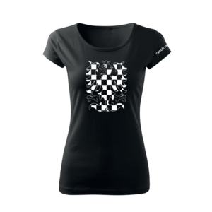 DRAGOWA dámské krátké tričko orlice, černá 150g/m2 - XS obraz