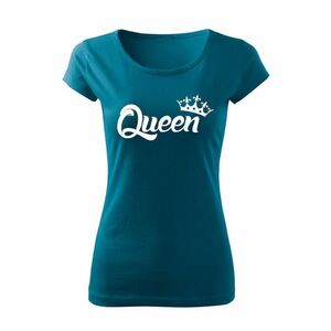 DRAGOWA dámské krátke tričko queen, petrol blue 150g/m2 - XS obraz