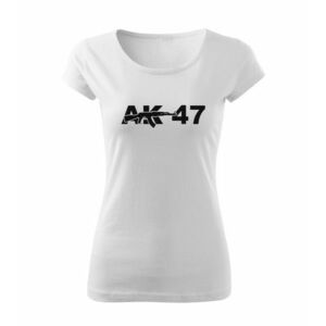 DRAGOWA dámské krátké tričko ak47, bílá 150g/m2 - XS obraz