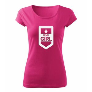 DRAGOWA dámské tričko army girl, růžová 150g/m2 - XS obraz