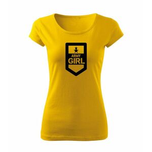 DRAGOWA dámské tričko army girl, žlutá 150g/m2 - XS obraz