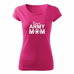 DRAGOWA dámské tričko army mom, růžová 150g/m2 - XS obraz
