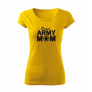 DRAGOWA dámské tričko army mom, žlutá 150g/m2 - XS obraz