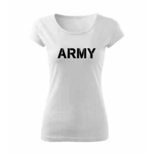 DRAGOWA dámské tričko army, bílá 150g/m2 - XS obraz