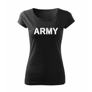 DRAGOWA dámské tričko army, černá 150g/m2 - XS obraz