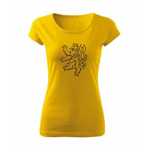 DRAGOWA dámské tričko český lev, žlutá 150g/m2 - XS obraz