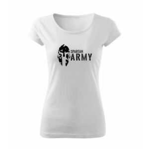 DRAGOWA dámské tričko spartan army, bílá 150g/m2 - XS obraz