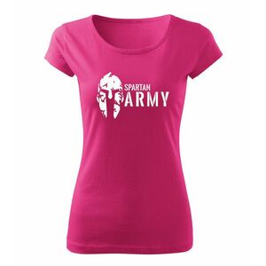 DRAGOWA dámské tričko spartan army, růžová 150g/m2 - XS obraz