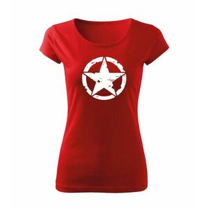 DRAGOWA dámské tričko star, červená 150g/m2 - XS obraz