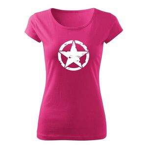 DRAGOWA dámské tričko star, růžová 150g/m2 - XS obraz