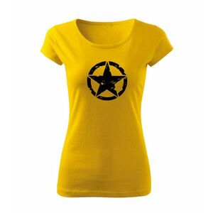 DRAGOWA dámské tričko star, žlutá 150g/m2 - XS obraz