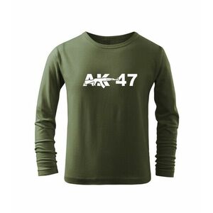DRAGOWA Dětské dlhé tričko AK47, olivová - 4roky/110cm obraz