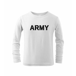 DRAGOWA Dětské dlhé tričko Army, bílá - 4roky/110cm obraz