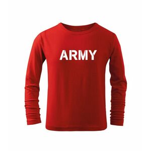 DRAGOWA Dětské dlhé tričko Army, červená - 4roky/110cm obraz