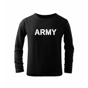 DRAGOWA Dětské dlhé tričko Army, černá - 4roky/110cm obraz