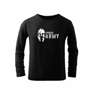 DRAGOWA Dětské dlhé tričko Spartan army, černá - 4roky/110cm obraz