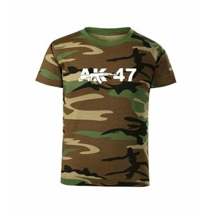 DRAGOWA Dětské krátké tričko AK47, maskáčová - 4roky/110cm obraz