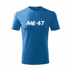 DRAGOWA Dětské krátké tričko AK47, modrá - 4roky/110cm obraz