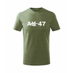 DRAGOWA Dětské krátké tričko AK47, olivová - 4roky/110cm obraz