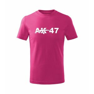 DRAGOWA Dětské krátké tričko AK47, růžová - 4roky/110cm obraz