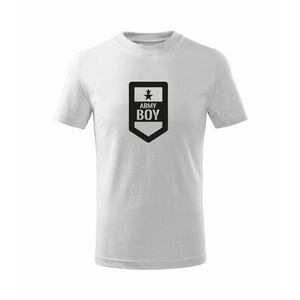 DRAGOWA Dětské krátké tričko Army boy, bílá - 4roky/110cm obraz